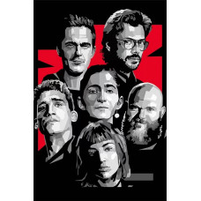 Живопись по номерам Бруталити Сериал Бумажный Дом - 7182 В