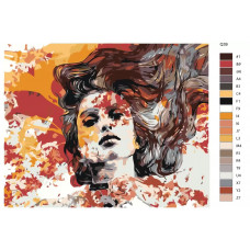 Живопись по номерам BRUSHES-PAINTS Девушка в листьях