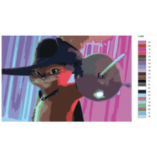Живопись по номерам BRUSHES-PAINTS Кот в сапогаx с xитрым взглядом