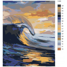 Живопись по номерам BRUSHES-PAINTS Серфинг. Стальная волна