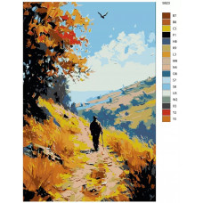 Живопись по номерам BRUSHES-PAINTS Прогулка по полям
