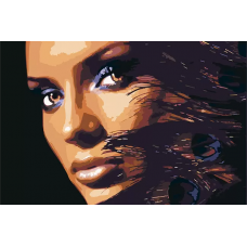 Картина по номерам, 60 x 40, Красивая женщина (Картина 7)
