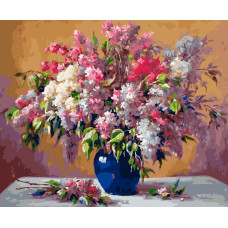 Картина по номерам Paintboy Ваза с сиренью, 40x50 см