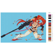 Живопись по номерам BRUSHES-PAINTS Аниме: Гуррен-Лаганн (Gurren-Lagann). Ёко ( Yoko Littner)