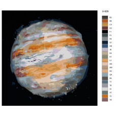 Картина по номерам BRUSHES-PAINTS Солнечная система Планета Юпитер U-929 40x40 см Картина по номерам BRUSHES-PAINTS Солнечная система Планета Юпитер U-929 40x40 см