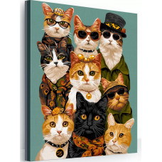 Картина по номерам Hobby Paint Коты-аристократы 40х50