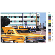 Живопись по номерам BRUSHES-PAINTS Желтая машина