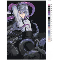 Живопись по номерам BRUSHES-PAINTS Игра Disney: Twisted-Wonderland (Дисней: Искривленная страна чудес). Азул Ашенгротто