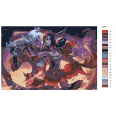 Живопись по номерам BRUSHES-PAINTS League of Legends компьютерная игра. Шая и Рэйкан Живопись по номерам BRUSHES-PAINTS League of Legends компьютерная игра. Шая и Рэйкан