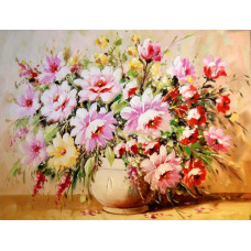 Картина по номерам Цветной Букет роз, 40x50 см