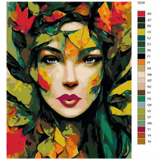 Живопись по номерам BRUSHES-PAINTS Девушка с цветами. Лесная нимфа
