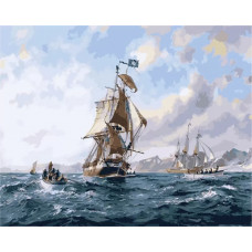 Картина по номерам Цветной В северных водах, 40x50