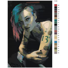 Живопись по номерам BRUSHES-PAINTS Татуированная девушка