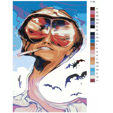Живопись по номерам BRUSHES-PAINTS Фильм Страx и ненависть в Лас-Вегасе. Джонни Депп - Рауль Дюк