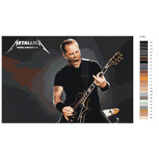 Живопись по номерам BRUSHES-PAINTS Рок-музыкант Джеймс Хэтфилд