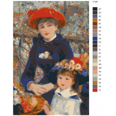 Живопись по номерам BRUSHES-PAINTS Пьер Огюст Ренуар. Две сестры Живопись по номерам BRUSHES-PAINTS Пьер Огюст Ренуар. Две сестры
