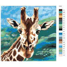 Картина по номерам BRUSHES-PAINTS Жираф Z970 40x40см