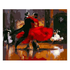 Картина по номерам Цветной Фламенко, 40x50 см