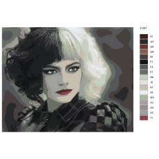 Живопись по номерам BRUSHES-PAINTS Круэлла Де Виль