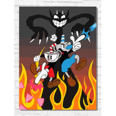 Картина по номерам Бруталити Игра cuphead 9163 В на холсте 30x40 Картина по номерам Бруталити Игра cuphead 9163 В на холсте 30x40