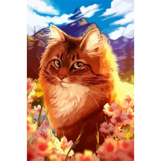 Картина по номерам Бруталити Солечный котик 8783 В 60x40 см