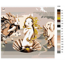 Картина по номерам BRUSHES-PAINTS Кролик - символ года V-366 40x40 см Картина по номерам BRUSHES-PAINTS Кролик - символ года V-366 40x40 см