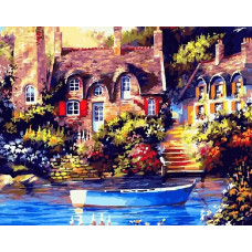 Картина по номерам Цветной Цветущая гавань, 40x50 см