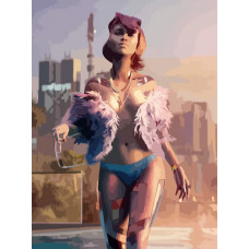Живопись по номерам Бруталити киберпанк cyberpunk 2077 городской пейзаж будущего - 2110