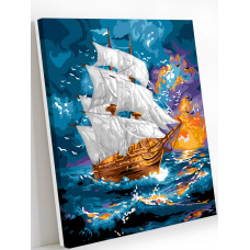Картина по номерам Art on Canvas Корабль AC244 40х50 см