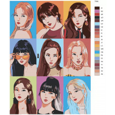 Живопись по номерам BRUSHES-PAINTS группа Twice