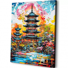 Картина по номерам на холсте ART and Relax Китайский храм 40x50