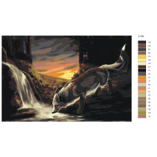 Живопись по номерам BRUSHES-PAINTS Лис утоляющий жажду