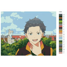 Живопись по номерам BRUSHES-PAINTS Аниме RE:ZERO. Субару Нацуки. Natsuki Subaru Живопись по номерам BRUSHES-PAINTS Аниме RE:ZERO. Субару Нацуки. Natsuki Subaru