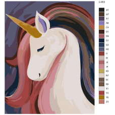 Живопись по номерам BRUSHES-PAINTS Единорог