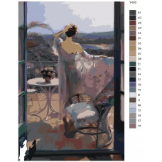 Живопись по номерам BRUSHES-PAINTS Репродукция картины Висенте Ромеро Редондо - На террасе Живопись по номерам BRUSHES-PAINTS Репродукция картины Висенте Ромеро Редондо - На террасе