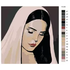 Картина по номерам BRUSHES-PAINTS Lana del Rey R-236 40x40 см Картина по номерам BRUSHES-PAINTS Lana del Rey R-236 40x40 см