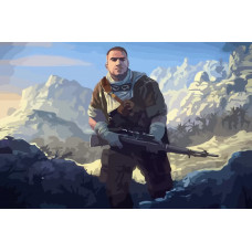 Картина по номерам Бруталити Sniper elite 3 см