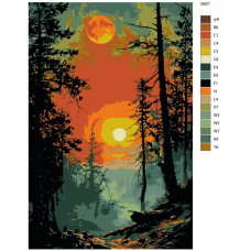 Живопись по номерам BRUSHES-PAINTS Оранжевый закат