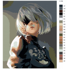 Живопись по номерам BRUSHES-PAINTS Nier Automata 2B