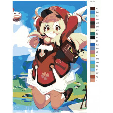 Картина по номерам BRUSHES-PAINTS Genshin Impact Геншин Импакт Кли S122 40x60 см Картина по номерам BRUSHES-PAINTS Genshin Impact Геншин Импакт Кли S122 40x60 см