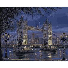 Картина по номерам Цветной Лондонский мост, 40x50