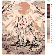 Живопись по номерам BRUSHES-PAINTS Amaterasu бог солнца