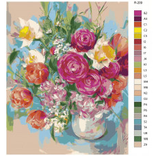 Картина по номерам BRUSHES-PAINTS Цветы в вазе R-209 40x50см