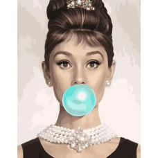Картина по номерам Paintboy Одри Хепберн, 40x50 см