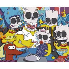 Картина по номерам Артвентура «Simpsons Симпсоны: Семья скелеты», 02ART4050SIMPS04 Картина по номерам Артвентура «Simpsons Симпсоны: Семья скелеты», 02ART4050SIMPS04