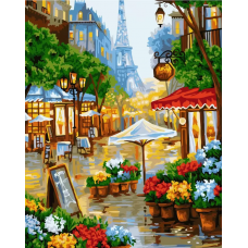 Картина по номерам на холсте ART and Relax Весна в Париже 40x50