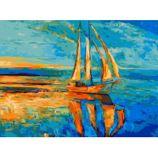 Картина по номерам Белоснежка Под парусами, 30x40