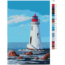 Живопись по номерам BRUSHES-PAINTS Чайки возле маяка
