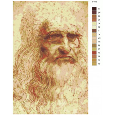 Живопись по номерам BRUSHES-PAINTS Леонардо да Винчи - Автопортрет. Репродукция