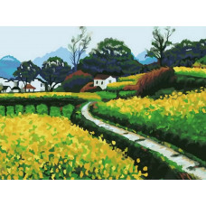 Картина по номерам Цветной Хутор, 30x40 см